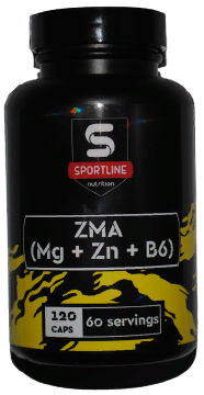 Sportline Nutrition ZMA (Mg+Zn+B6), 120 капс