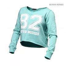 Better bodies 110793-526 Cropped Sweater, Light Aqua
