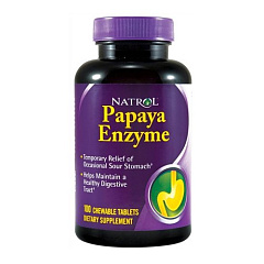 Natrol Papaya Enzyme, 100 таб