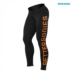 Better bodies 110739-987 Logo tights, спортивные лосины, черный/оранжевый
