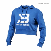 Better bodies 110815-543 Укороченная женская толстовка Cropped Hoodie, Bright Blue