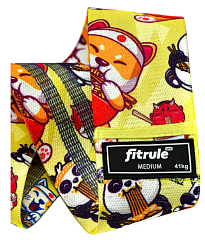 FitRule Фитнес-резинка принтованная тканевая (спагетти, 41 кг)