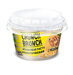 Crunch-Brunch Арахисовая паста Классическая с мёдом, 200 гр