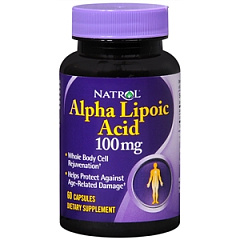 Natrol Alpha Lipoic Acid 100 mg, 60 капс