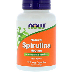 NOW Spirulina 500 mg, 200 таб