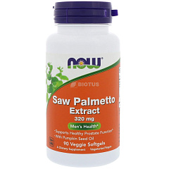 NOW Saw Palmetto Extract 320 mg, 90 капс