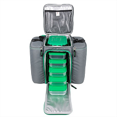 Six Pack Fitness сумка - холодильник Innovator 500, серый/зеленый