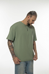 Kultlab Мужская футболка Oversize Logo, зелёная