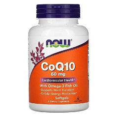NOW CoQ10 60 мг, 60 капс