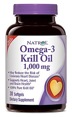 Natrol Omega-3 Krill Oil 1000 мг, 30 капс