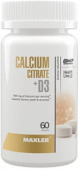 Maxler Calcium Citrate + D3, 60 таб