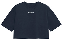 Kultlab Женский кроп-топ Oversize Merch, дымка - белый