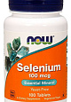 NOW Selenium 100 мкг, 100 таб