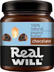 Real Will Паста Арахисовая (Шоколад), 1000 гр