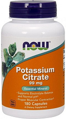 NOW Potassium Citrate, 180 капс