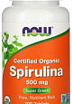 NOW Organic Spirulina 500 мг, 100 таб