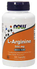 NOW Arginine 500 mg, 100 капс