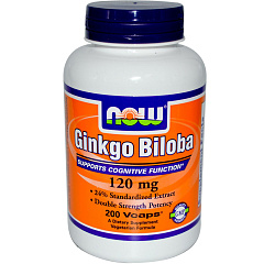 NOW Ginkgo Biloba 60 mg, 120 капс