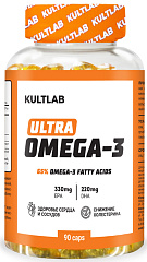 Kultlab Ultra Omega-3 65%, 90 капс