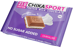Chikalab Chika Sport Протеиновый молочный шоколад без сахара с начинкой, 100 гр