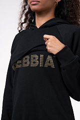 Nebbia 825 Long Hoodie "Intense Focus", чёрный