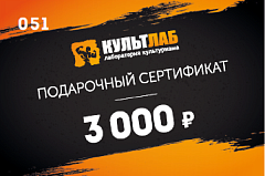 Подарочный сертификат на 3 000 рублей