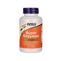 NOW Super Enzymes, 90 таб