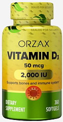 Orzax Vitamin D3 2 000 IU, 360 капс