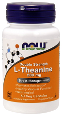 NOW Theanine 200 мг, 60 капс