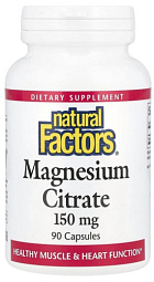 Natural Factors Magnesium Citrate 150 мг, 90 капс