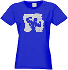 Kultlab Футболка женская с серым логотипом, синяя