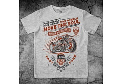 MaxExtreme футболка с мотоциклом, светло-серая