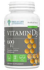 Tree of Life Vitamin D3 600 IU, 90 капс