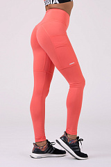 Nebbia 505 High waist Fit&Smart leggings, персиковый
