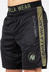 Gorilla Wear GW-90998\BK-GN Шорты "Atlanta", чёрные-зелёные