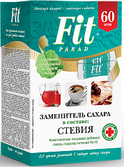 Fit Parad Заменитель сахара на основе эритрита №10, 60 стиков