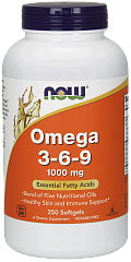 NOW Omega 3-6-9 1000 mg, 250 капс