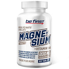 Be First Magnesium bisglycinate chelate + B6, 60 таб