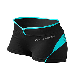 Better bodies 110690-996 Shaped hot pant шорты, черные с голубым