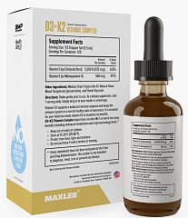 Maxler Vitamin D3 + K2 Vitamin Complex, 60 мл