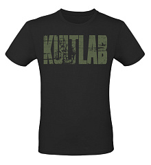 Kultlab Футболка мужская Джей Катлер (хаки логотип), чёрная - хаки