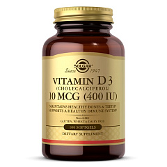 Solgar Vitamin D3-400 IU, 100 капс