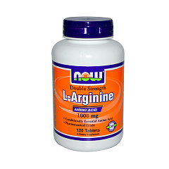 NOW Arginine 1000 mg, 120 таб