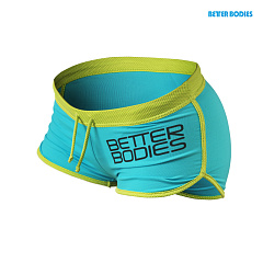 Better bodies 110736-524 Contrast hotpants шорты, голубой/лайм