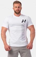 Nebbia 293 Vertical Logo NEBBIA T-shirt, белый
