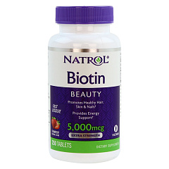 Natrol Biotin 5000 мкг, 250 таб