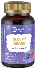 Debavit Sleepy Bears Gummies, 60 пастилок