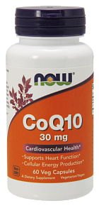NOW CoQ10 30 mg, 60 капс