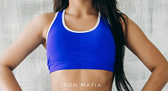 Iron Mafia Electric Спортивный топ, синий электрик