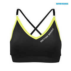 Better bodies 110655-963 Спортивный топ Cherry Hill Short top, черный/лайм